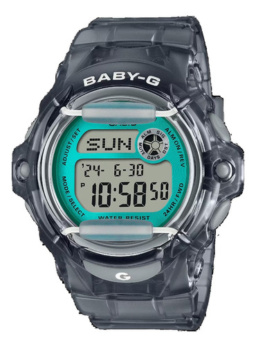 Reloj Mujer Casio Baby-g Bg-169u-8b Buceo 200m Gris Transpat Color de la malla Gris transparente Color del bisel Gris transparente