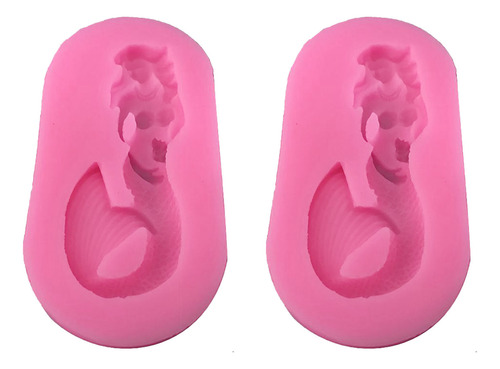 (c)for Creative Mermaid Shape Fondant Cake Silicone Mold Pas