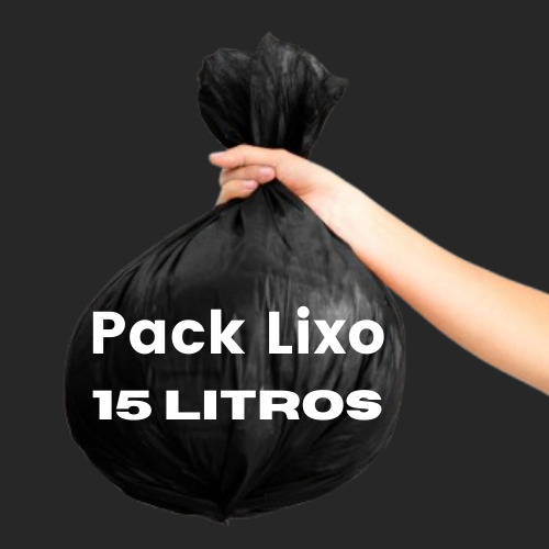 Sacos De Lixo 15 Litros Preto Resistente Kit 120 Unidades