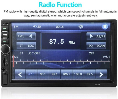 Imagen 4 de 9 de Autoestéreo Mirrorlink 7018b Con Pantalla Táctil Hd 1080p