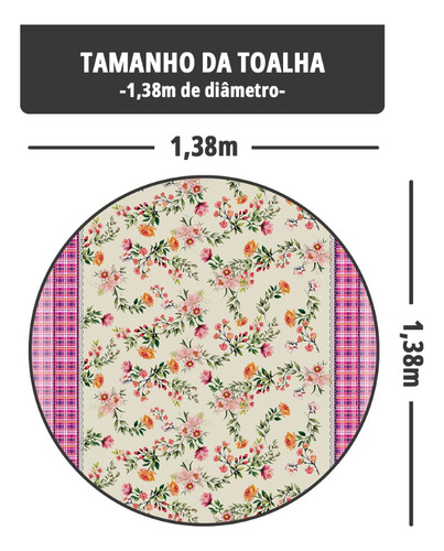 Toalha Mesa Térmica 120c + Grossa Plástica Amster Redonda Cor Estampado Amsterdam