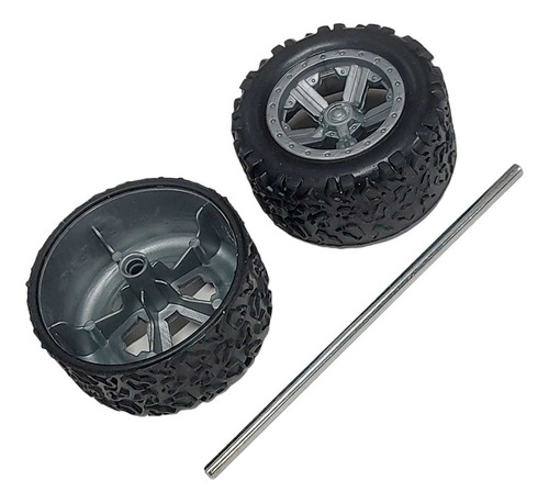 Conjunto 2 Rodas Plásticas Emborrachadas 17x38mm Com Calota