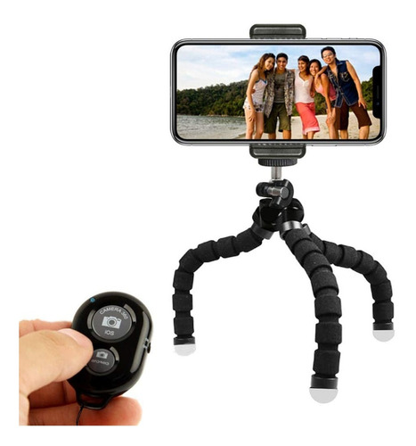 Imagen 6 de 7 de Trípode Soporte Para Celular Gopro Cámara Control Remoto