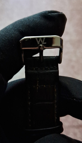 Reloj William L 1985 Vintage Style Small Cronograph Negro Plateado Negro