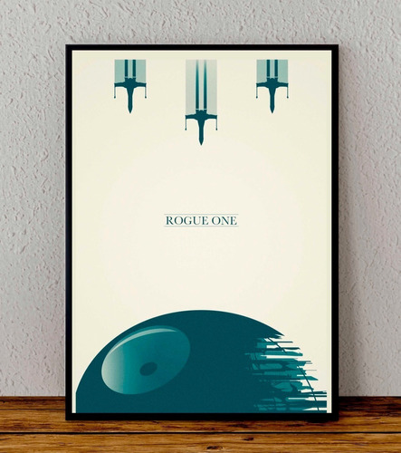 Cuadro 33x48 Poster Enmarcado Star Wars Rogue One 5