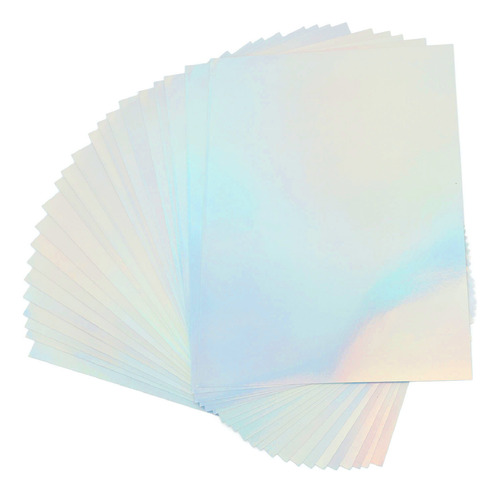 Papel Adhesivo Holográfico Imprimible A4 De 22 Hojas A Prueb