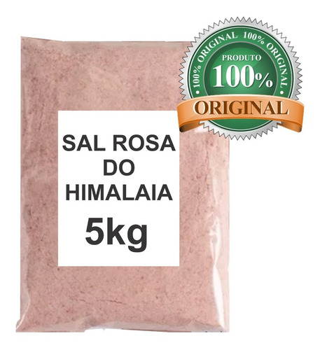 Sal Rosa Do Himalaia Importado Fino 5kg Granel 100% Natural