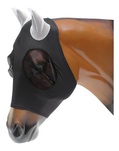 Imagem 1 de 3 de Máscara Anti Mosca Preta Para Cavalo Mreis 29677