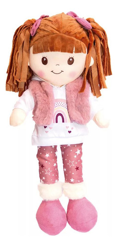 Muñeca De Trapo Y Tela Shea Color Rosa