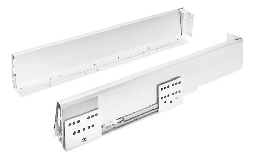 Kit Gaveta Alto Drawer Baixa 84x500mm Prata Hafele