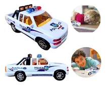 Comprar Carrinho Polícia Picape Sirene Giroflex Brinquedo Infantil Cor Branco Personagem Picape Polícia