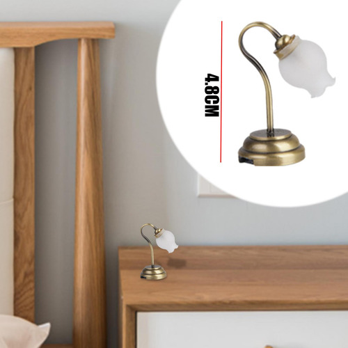1:12 Casa De Muñecas Lámpara De Lectura De En Miniatura 7