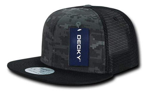 Decky Camionero Con Visera Plana De Camuflaje,