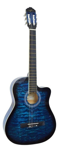 Violão acústico Vogga Clássico CT Elétrico VCE217NC para destros azul brilhante