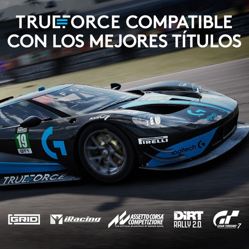Volante De Carreras Logitech G923 Trueforce Pc Ps5 Ps4 Negro