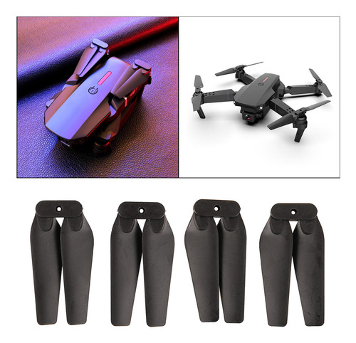 4 Piezas Hélice Cuchillas Para E88 Pro Drone Negro