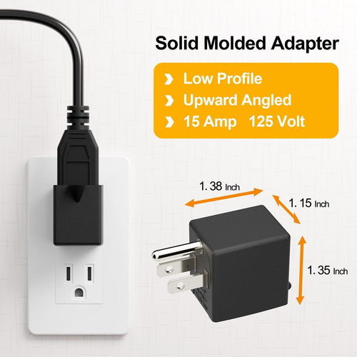 Adaptador De 90 Grados Para Enchufe Macho Hembra