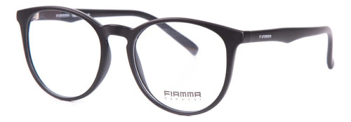 Armação Óculos Grau Fiamma Eyewear 4038-51 Cor Preto Fosco