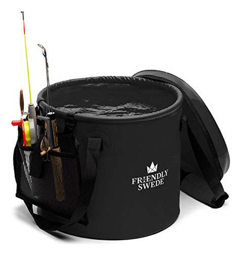The Friendly Swede Cubo Plegable Con Tapa, Cubo Plegable Par