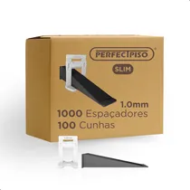 Comprar Kit 1000 Clips Nivelador Espaçador Slim 1 mm Premium + 100 Cunhas Perfect Piso - Ferramenta Nivela Porcelanato Azulejo E Cerâmica - Revestimento Para Piso E Parede