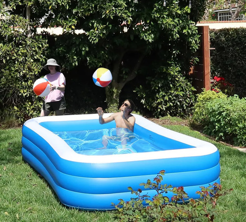 Alberca Inflable Grandes Piscinas Rectangulares 380cm Azul