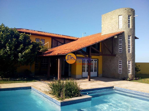 Linda Casa Com 5 Dormitórios, 530 M² - Venda Por R$ 3.200.000 Ou Aluguel Por R$ 20.000/mês - Costazul - Rio Das Ostras/rj - Ca1609