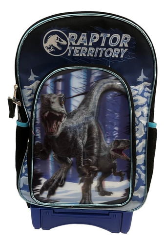 Mochila Jurassic Park Llantitas Con Portalaptop Primaria