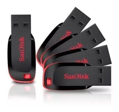 Imagen 5 de 5 de Pendrive SanDisk Cruzer Blade 8GB 2.0 negro y rojo