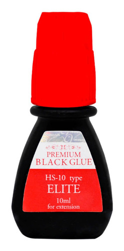 Cola Elite Premium Hs-10 Para Alongamento De Cílios 10ml Cor Preto