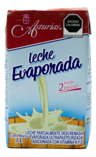 Leche Evaporada 1lt De Asturias