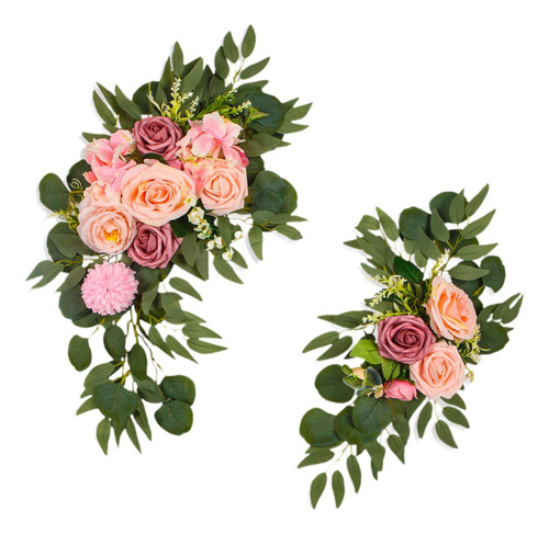 Botín De Flores Artificiales Con Forma De Arco De Boda Para