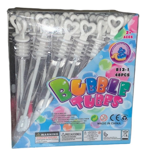 48 Burbujero Blanco Tapa Corazon Gel Boda Recuerdo Burbuja