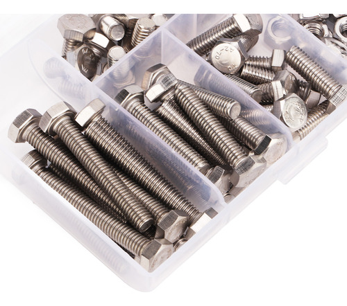 Tornillo Hexagonal De Acero Inoxidable, 80 Unidades, Juego M