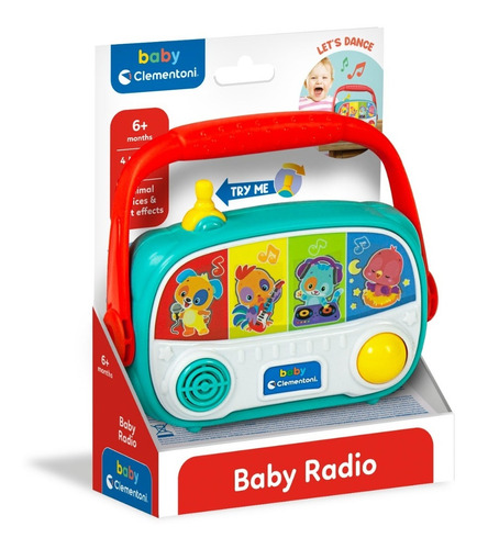 Radio Toca Y Juego Juguete Sonidos Baby Clementoni Colores