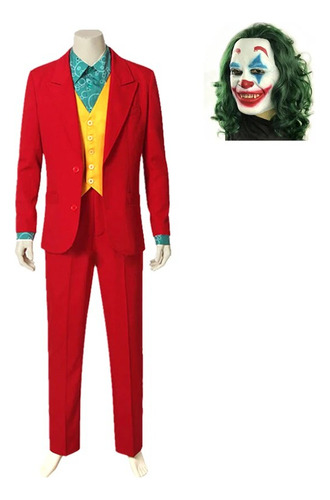 Disfraz De Payaso Joker, Chaqueta, Pantalón, Camisa, Disfraz