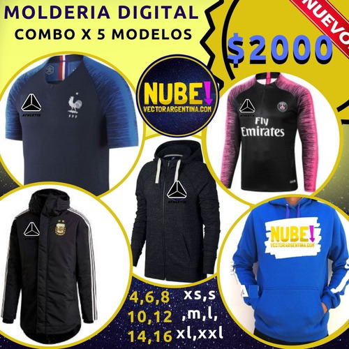 Molderia Digital Camiseta, Camperon, Buzo, Canguro