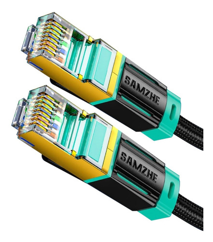Cable De Red Ftp Cat8 Mallado 40gbps 2000mhz Samzhe 1 Metro