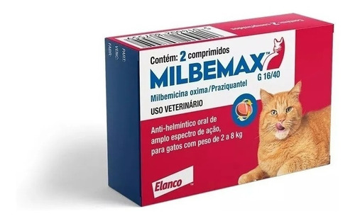 Vermifugo Milbemax Para Gatos De (2 A 8 Kg) - 2 Comprimidos