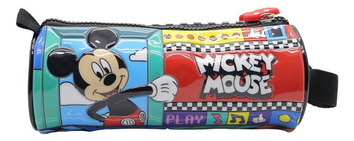 Cartuchera Escolar Mickey Mouse Tubo Color Negro Liso