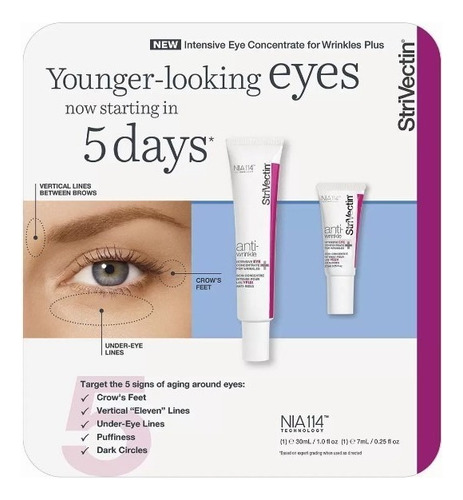 Strivectin Concentrado Antiarrugas Intensivo Para Ojos 2pzas Normal