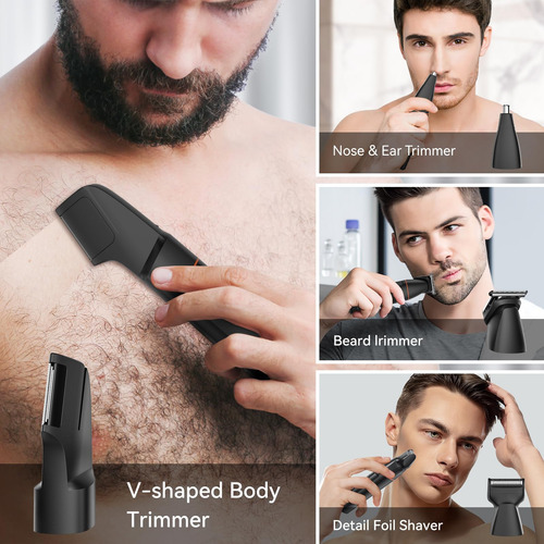 Aparador De Pelos Corporais Maxgroom 4 Em 1 Para Homens Impe