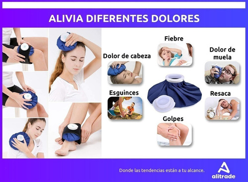 Imagen 3 de 10 de Set 3 Bolsas Hielo Frio Calor Kinesiologia + Fajas Alitrade