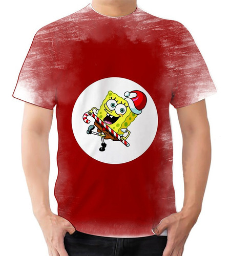 Camiseta Camisa Bob Esponja Natal Neve Nickelodeon 2
