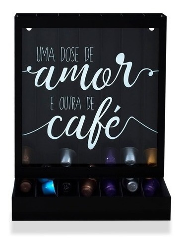 Porta Cápsulas Nespresso Suporte 70 Cápsulas Cozinha Cor Preto