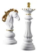 Comprar 2 Piezas De Ajedrez Estatua Escultura Estatuilla
