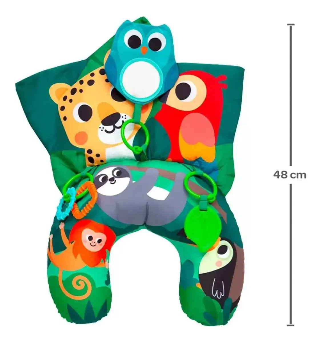 Almofada De Atividades Buba Animais Atóxica Brinquedos Cor Amazônia