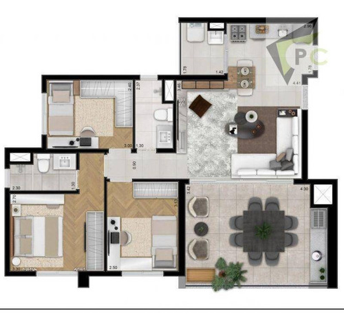 Imagem 5 de 7 de Apartamento Com 3 Dormitórios À Venda, 87 M² Em Fase De Obras - Limão (zona Norte) - São Paulo/sp - Ap0570