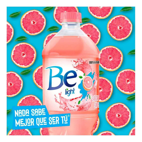 6 Pack De Agua De Sabor Toronja Be Light 1.5 Lts