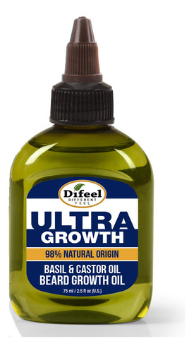 Difeel Aceite De Barba De Albahaca Y Ricino Ultra Growth Par