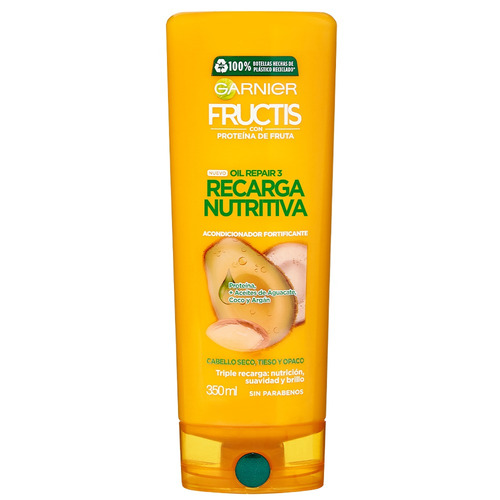 Imagen 2 de 6 de Acondicionador Recarga Nutritiva Oil Repair 350ml Fructis